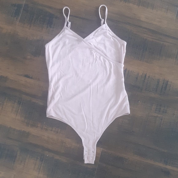 Dusty Pink Cami Bodysuit with wrap front